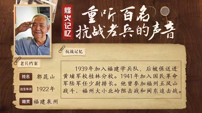 重听百名抗战老兵的声音丨郭昆山：为抗日投笔从戎，三次与日寇血战