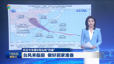 关注今年第9号台风“巴威” 台风来临前 做好居家准备 