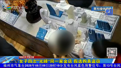 女子四次“光顾”同一家金店 假选购真盗窃