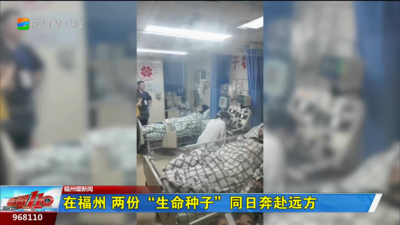 福州暖新闻：在福州 两份“生命种子”同日奔赴远方