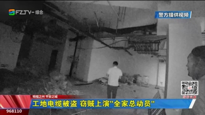 工地电缆被盗 窃贼上演“全家总动员”